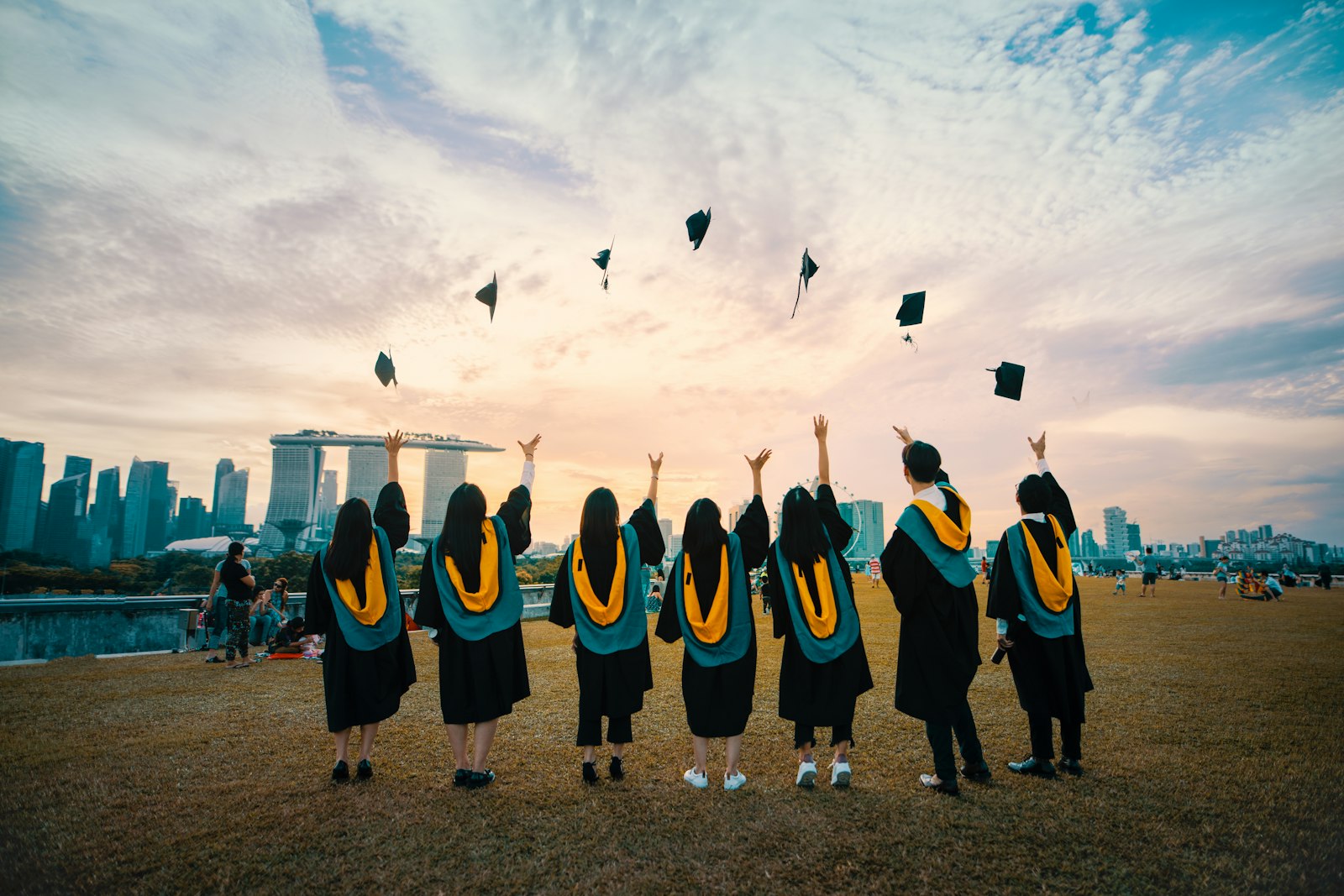 Students on a university campus