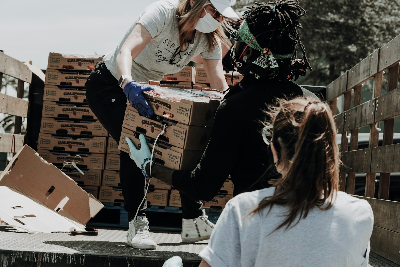 Volunteers working together for the community